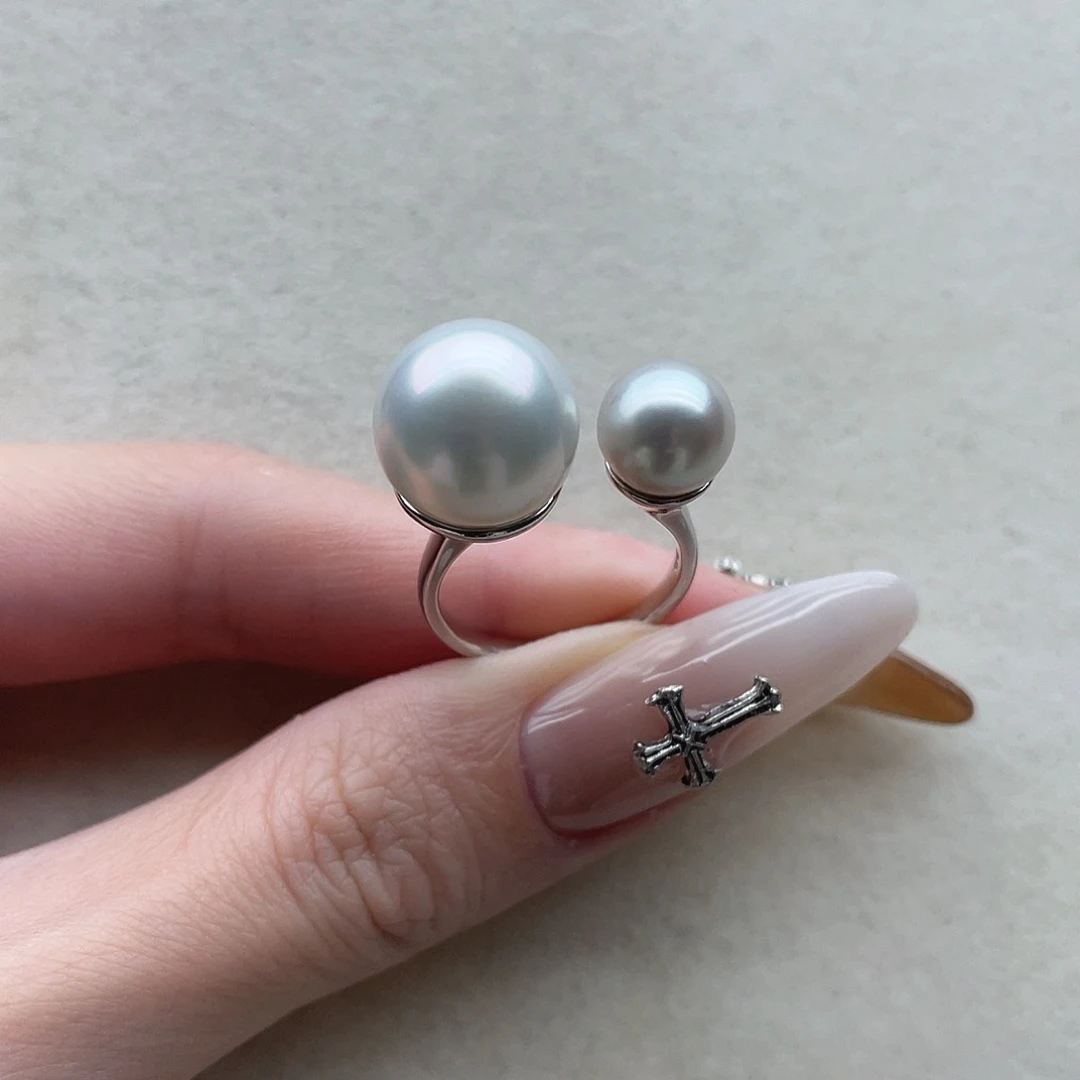 戒指29海水珍珠银S925镶嵌