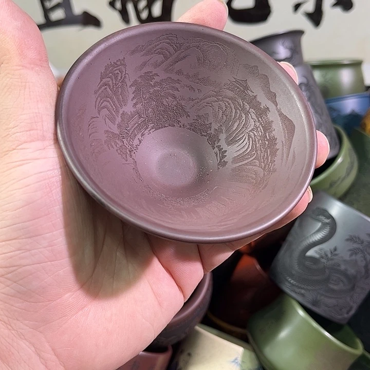 茶杯紫砂全手工紫砂主人杯