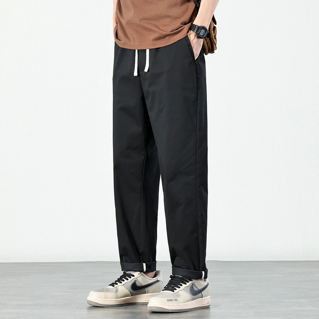 2025春夏季新款高端休闲裤男款宽松美式vibe潮牌微锥形直筒裤子男