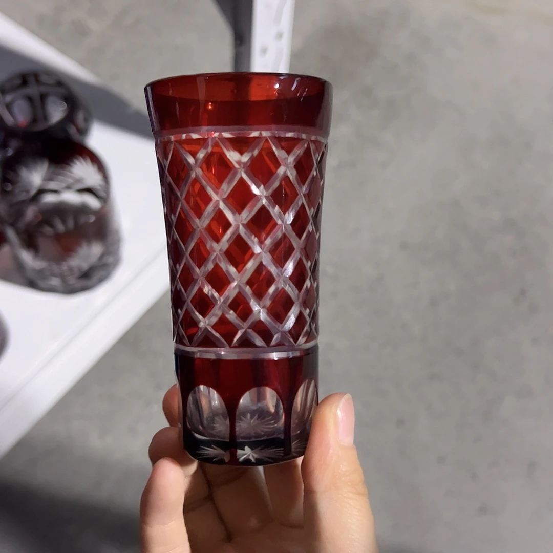 水晶玻璃高脚款微瑕一个