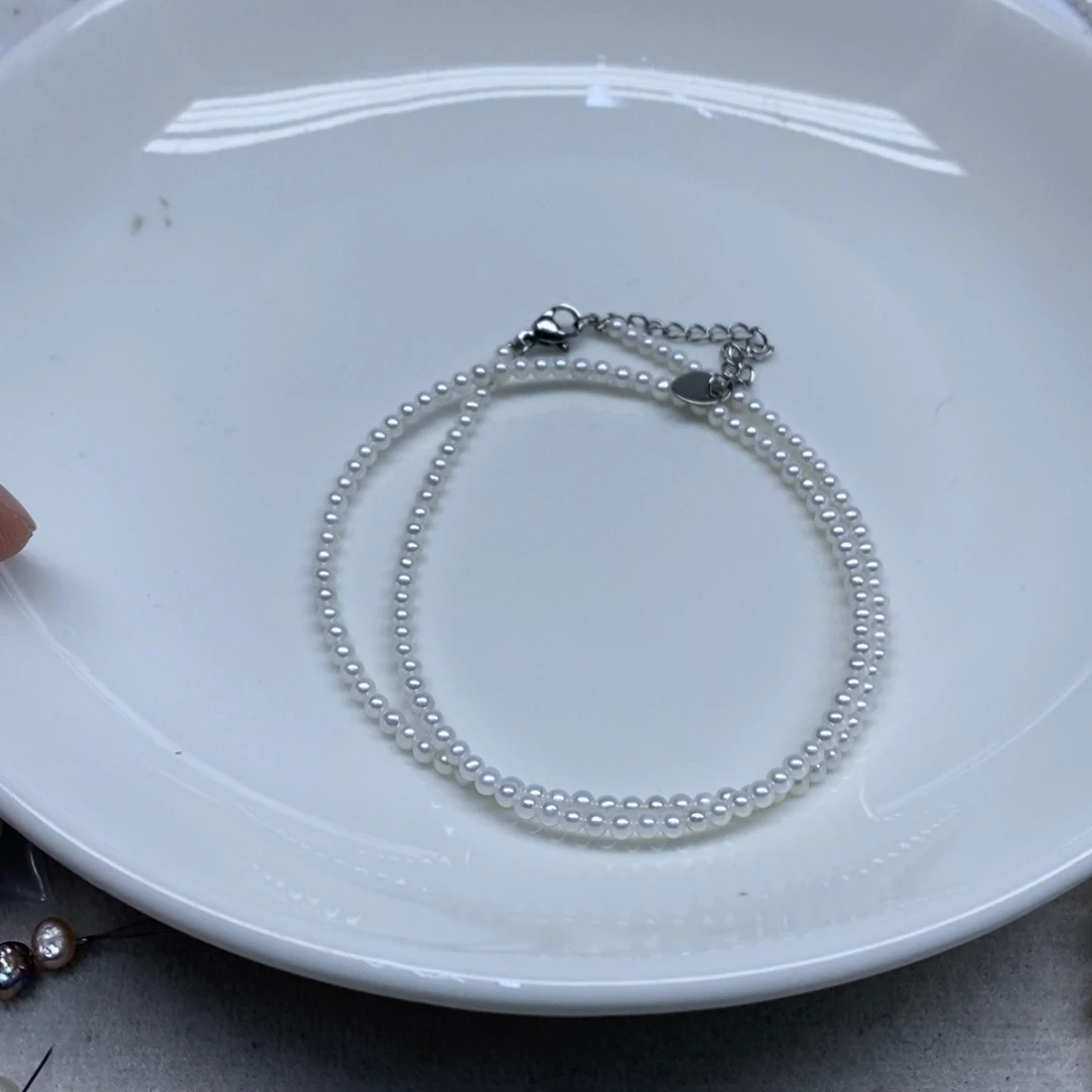 淡水珍珠未镶嵌颈饰2-3