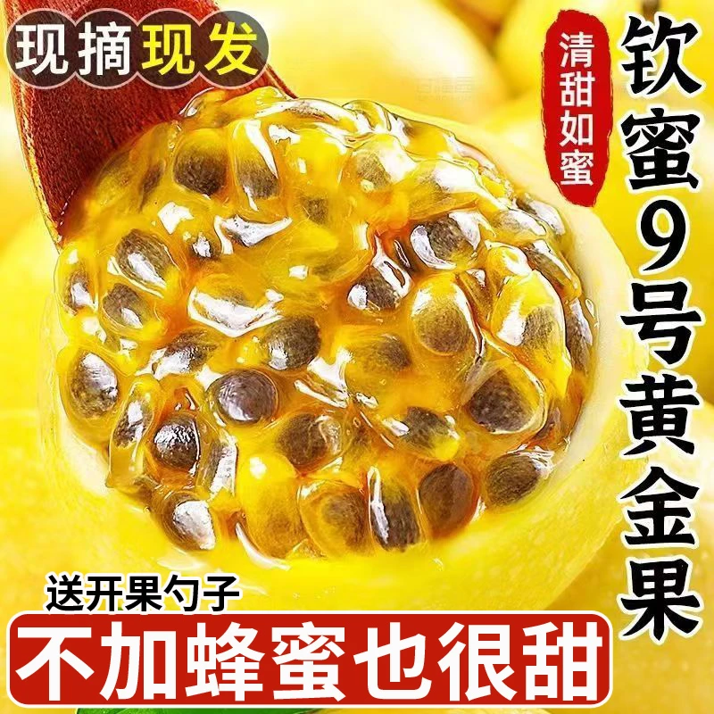 【钦蜜9号】黄金百香果爆甜多汁当季新鲜水果孕妇水果现采现发包邮z