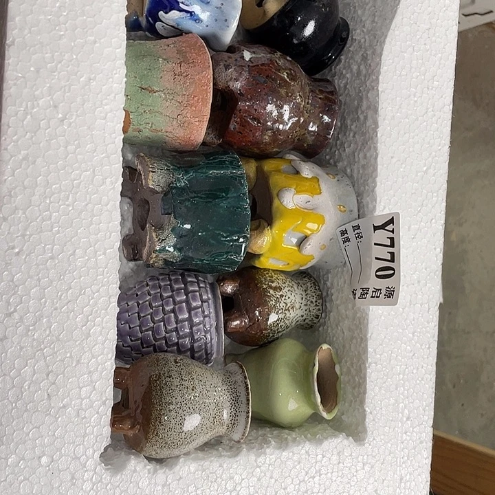 紫砂花盆景德镇陶瓷770