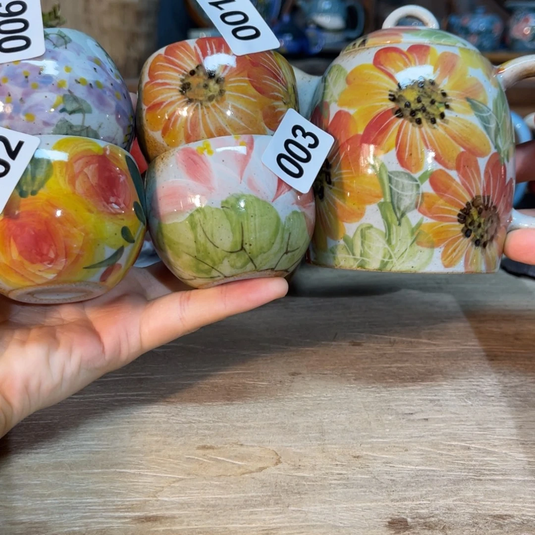 浅***水壶素浅陶瓷手工手绘