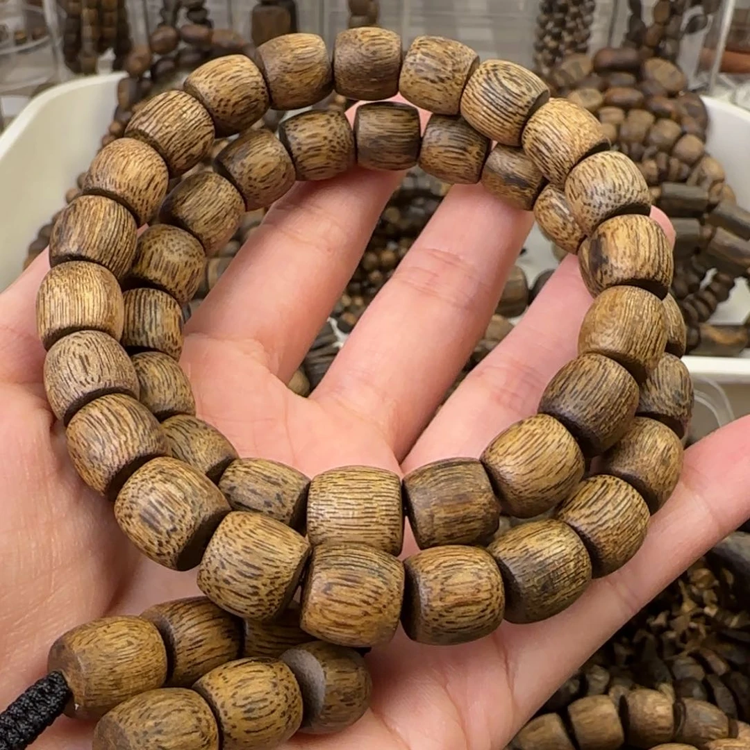 沉香手串求*?双圈1.0规格陆河老料鼓珠20.5克