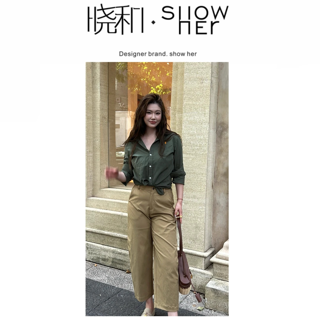 SHOW HER 【小马衬衫】25AW新款衬衫时尚慵懒风常规款防晒打底长袖