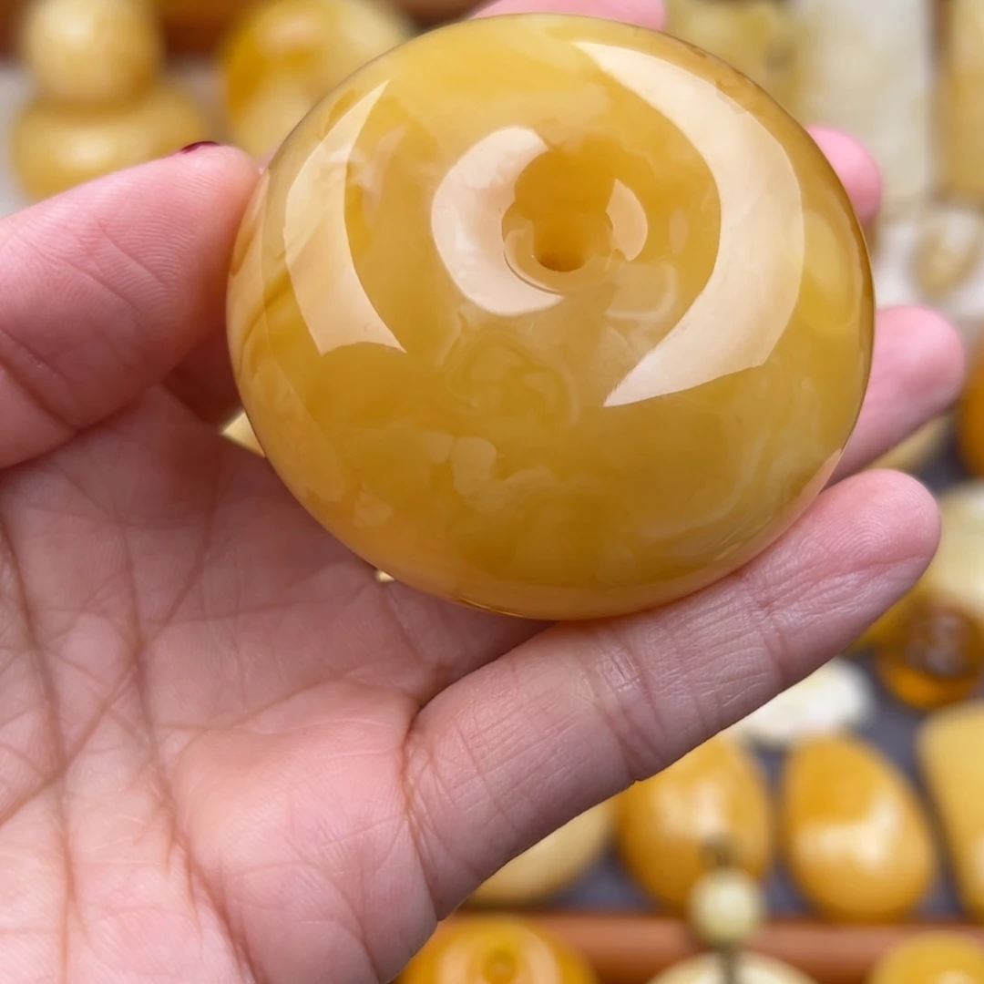 琥珀颈饰未镶嵌纯天然琥珀蜜蜡无忧化