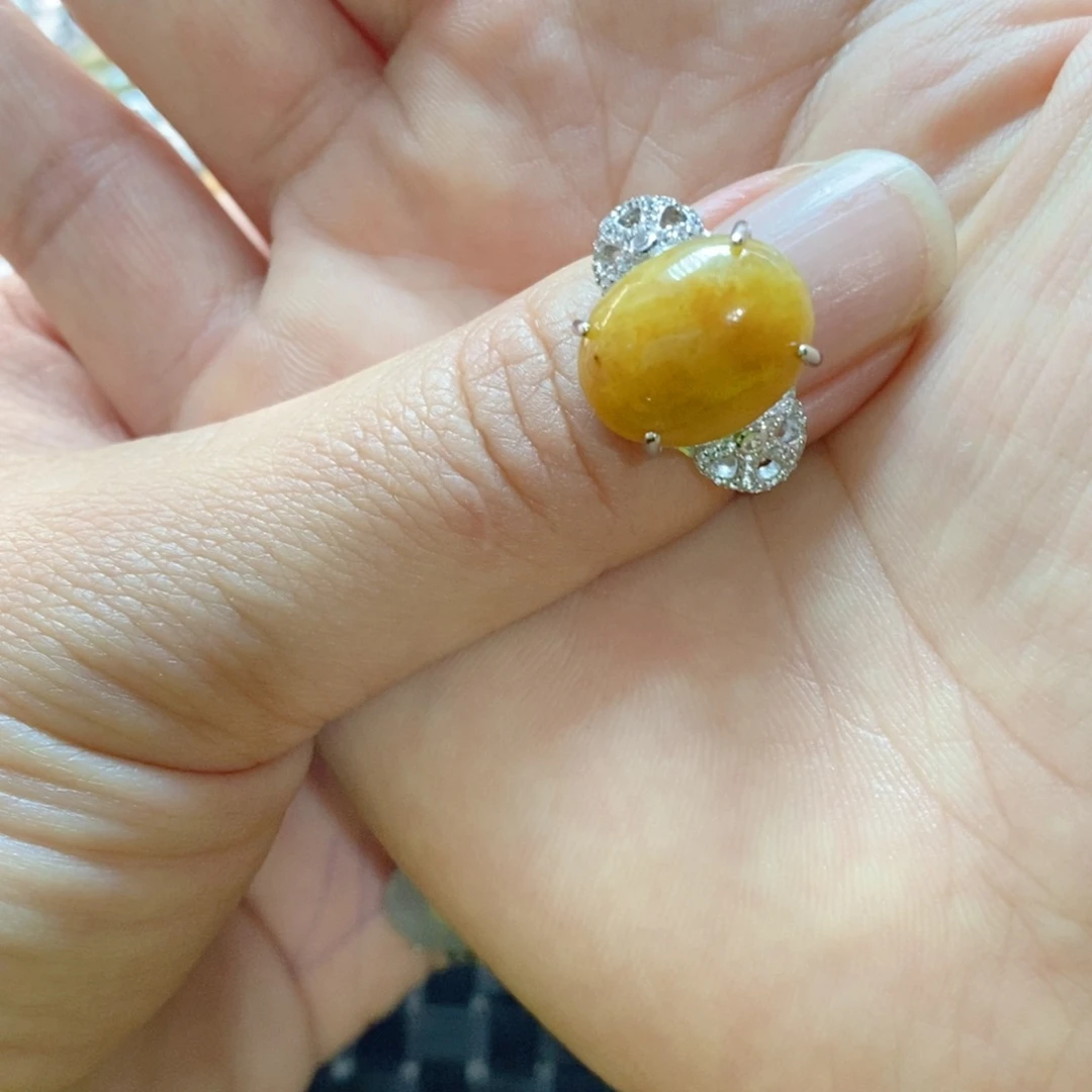 暖***～翡翠未镶嵌戒指缅甸