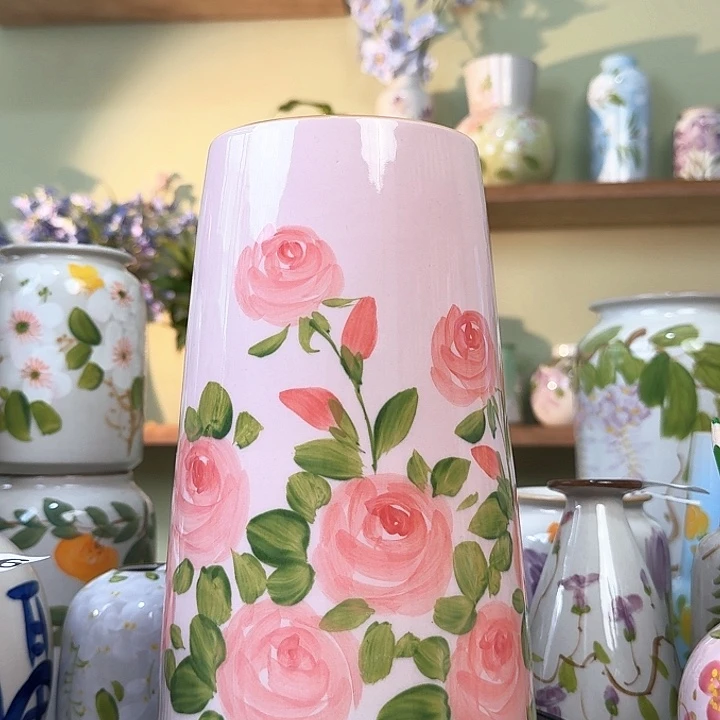 景德镇陶瓷花瓶摆件无孔