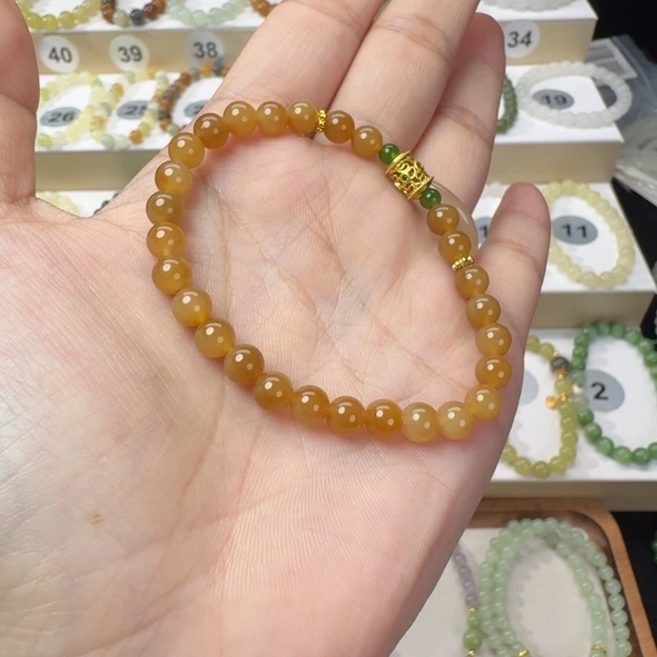 和田玉未镶嵌手串卡6糖玉设计款