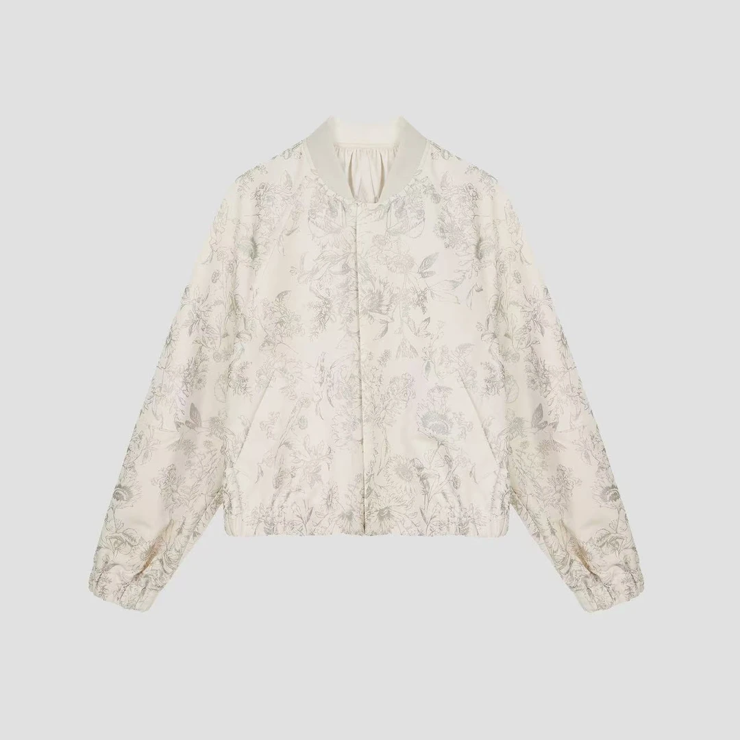 阿玛施2024新款百搭气质提花长袖外套540011