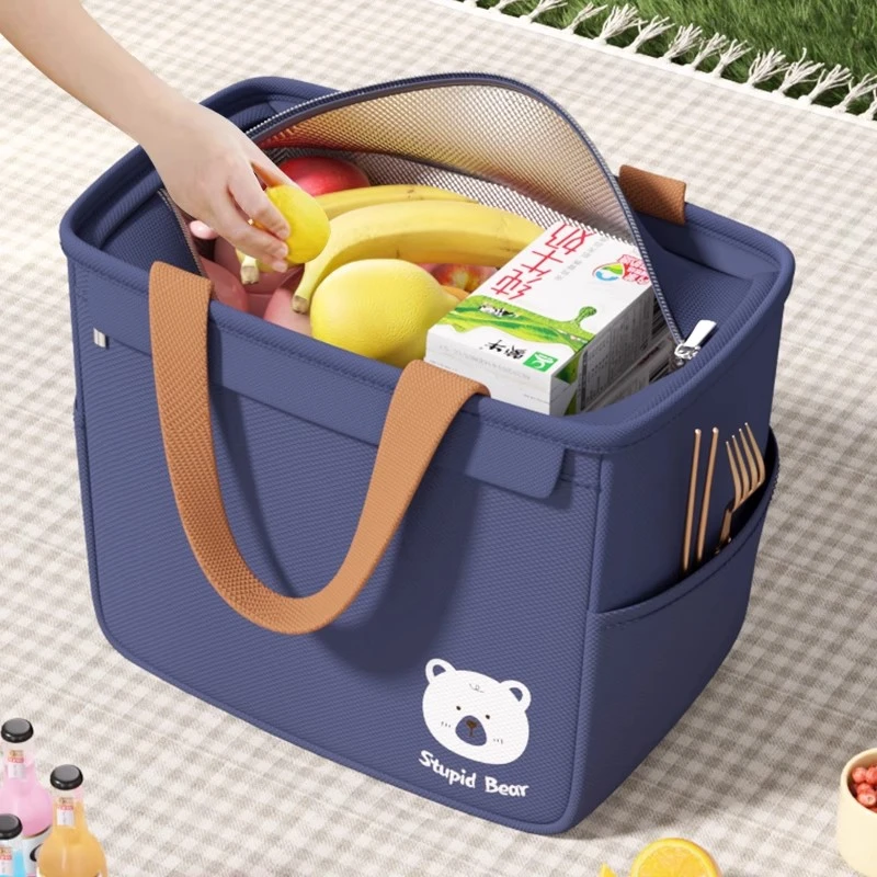 保温箱大容量野餐包户外加厚铝膜手提隔热保冷袋露营外出野餐篮子