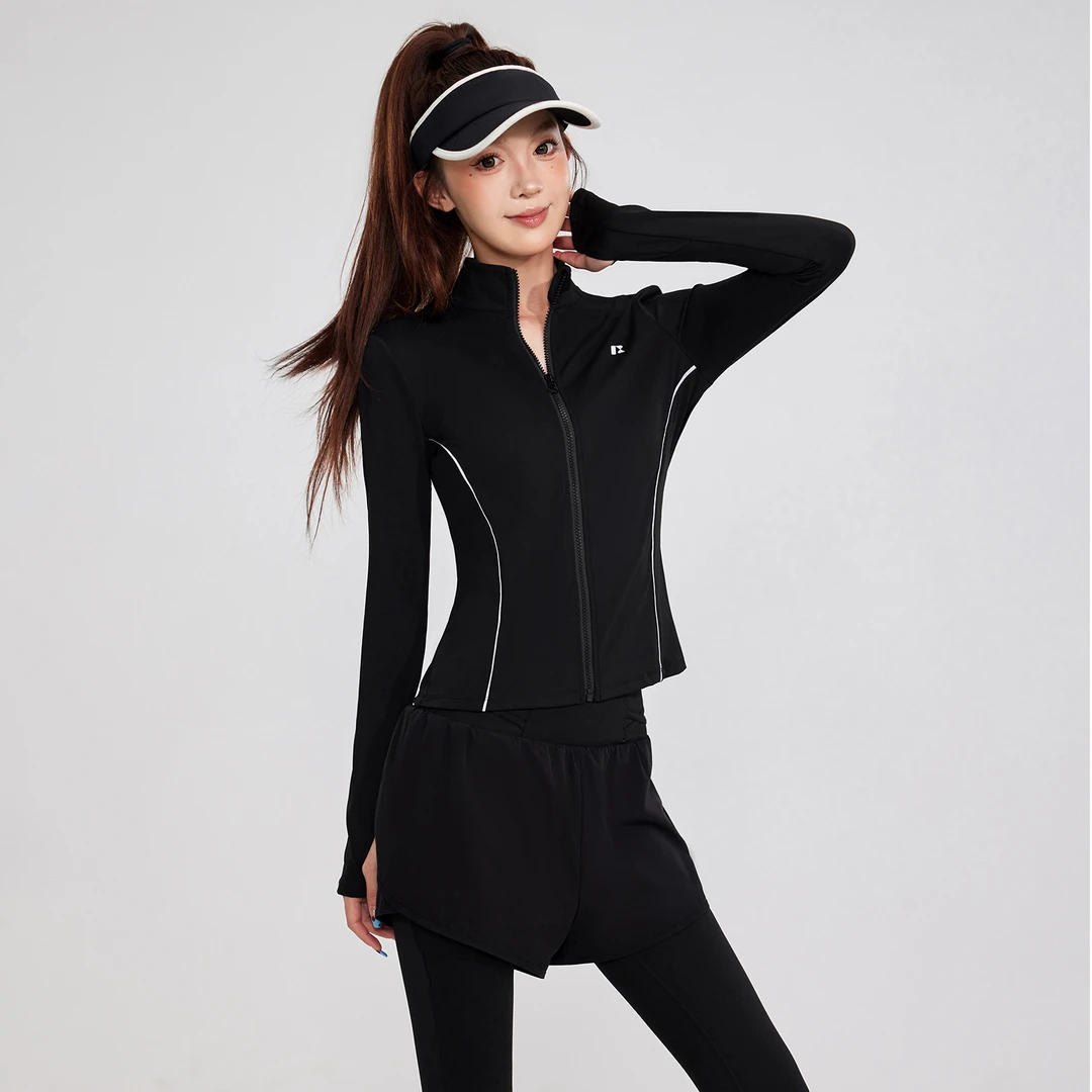 J34819Y户外运动外套女专业训练晨跑服秋冬健身服速干马拉松