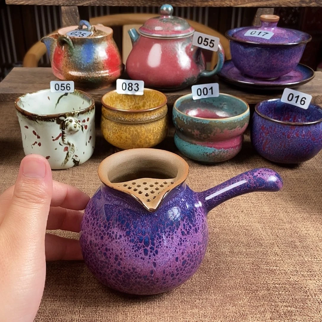 瓷片钧瓷茶壶茶具