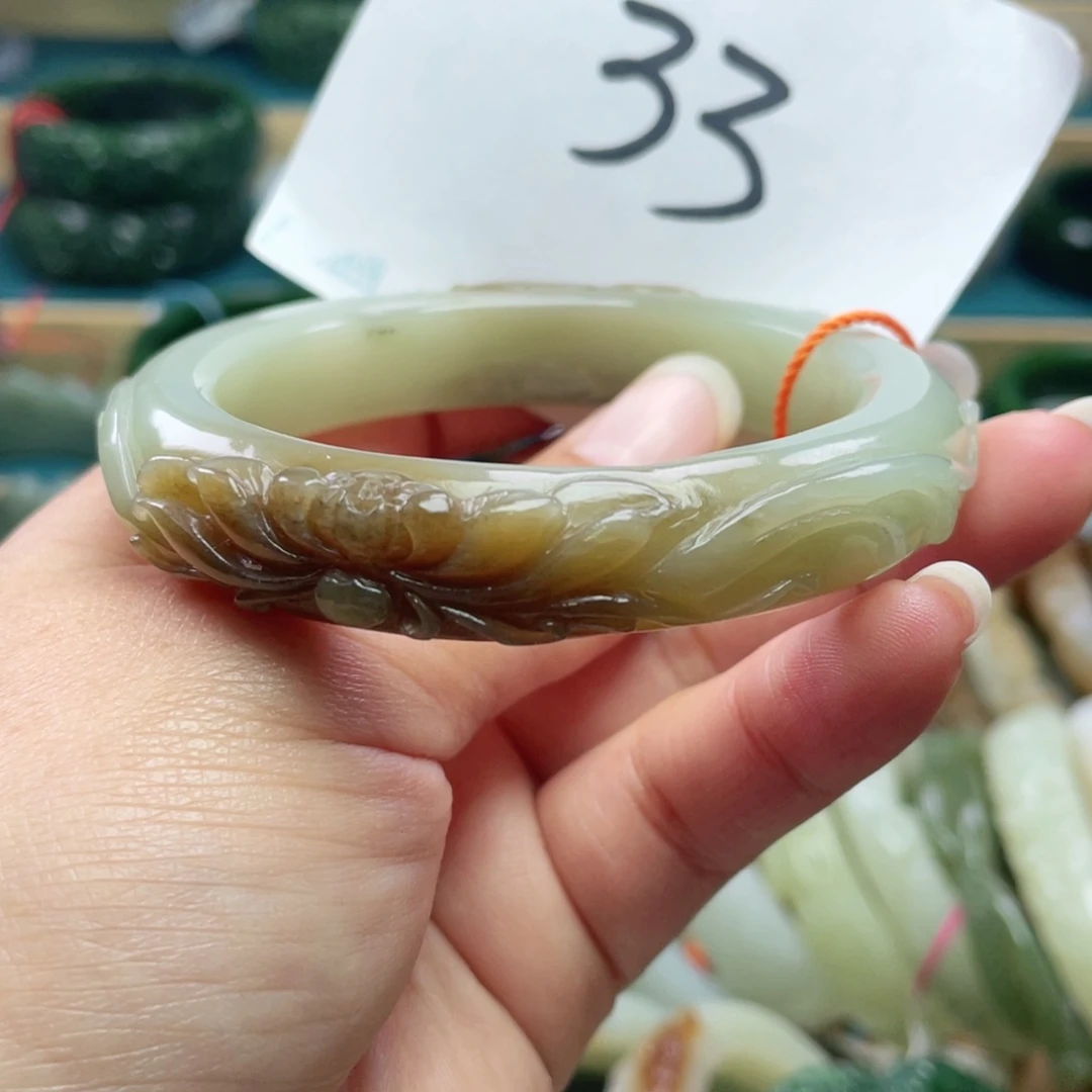 未镶嵌手镯和田玉圈口57