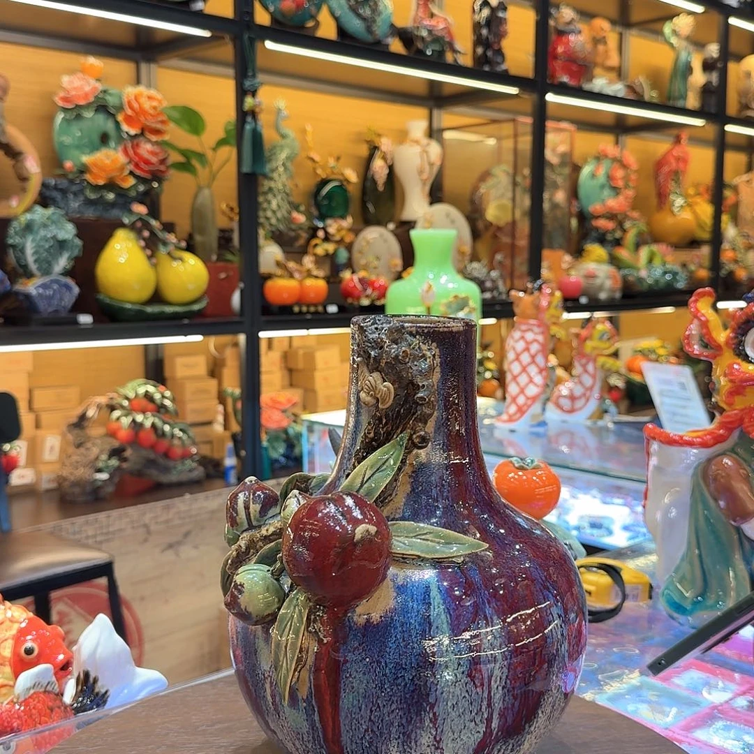 汤***瑞陶瓷陶瓶高度27厘米