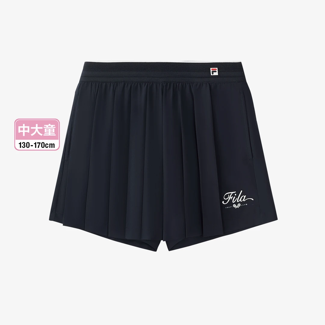 FILA KIDS斐乐童装女中大童夏季新款网球系列梭织半裙K12G523308F