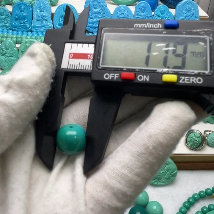 石材11.9毫米绿老行珠