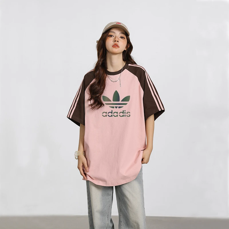 奥特莱斯官方正品2025新款夏季运动短袖女款时尚休闲情侣纯棉t恤