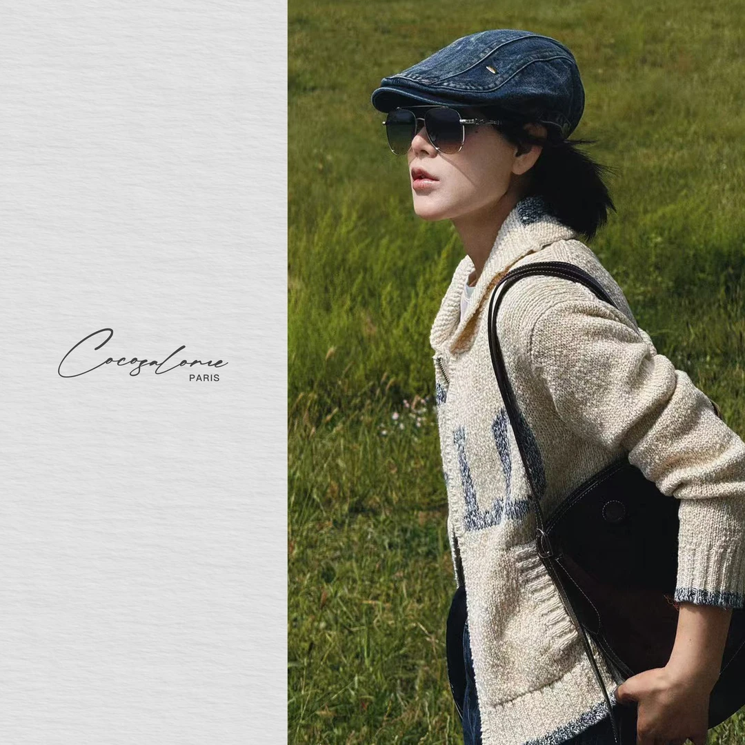 韩彬彬"冬日氛围"800g重磅不臃肿撞色针织衫2066-2