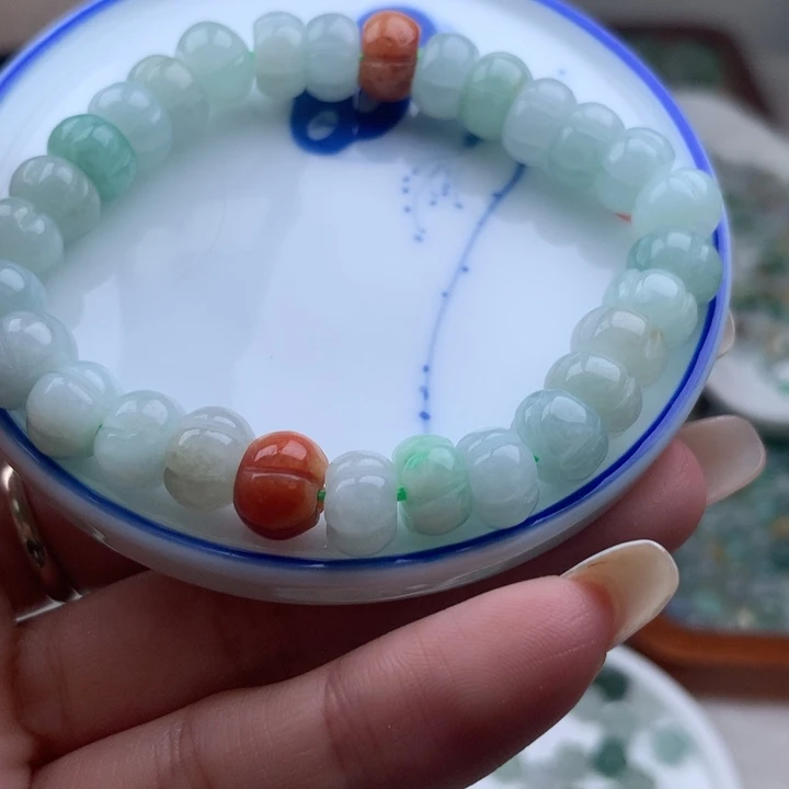 翡翠散珠南瓜珠手串