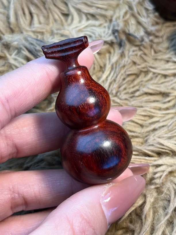 印度小叶紫檀龙头葫芦手把件6✖️3