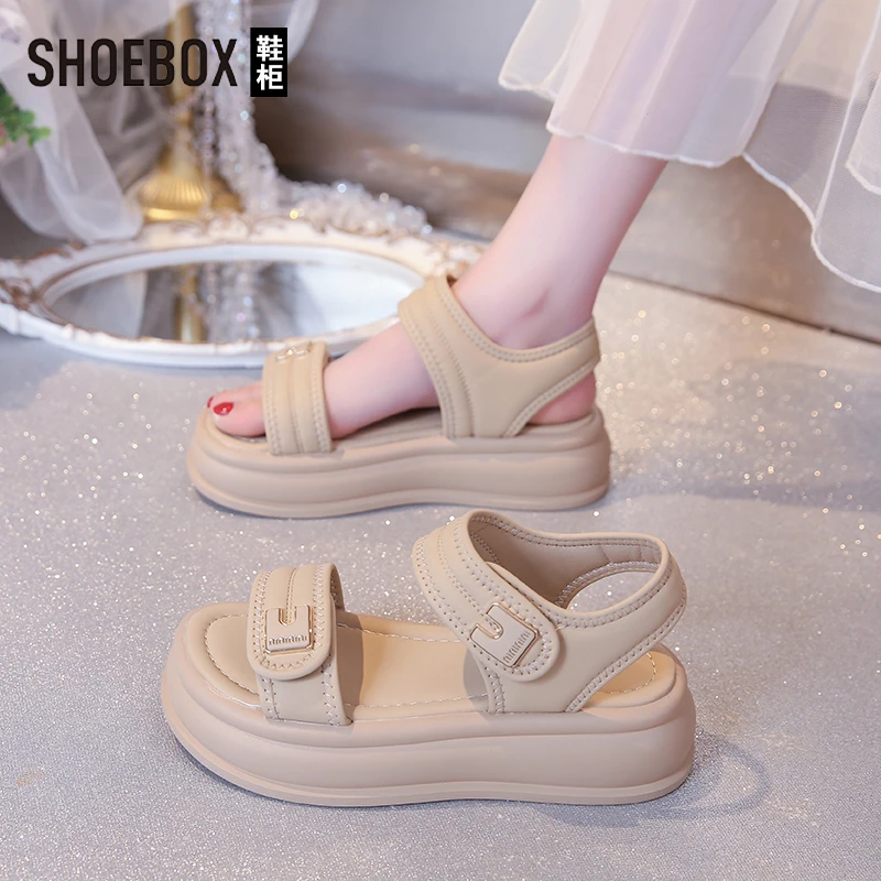 达芙妮旗下运动凉鞋女款2025新款夏季爆款休闲罗马鞋软底沙滩鞋