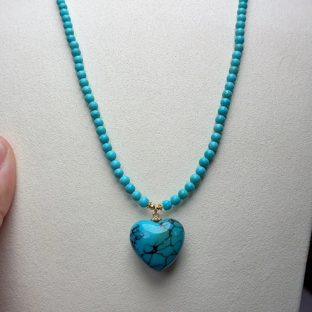 绿松石18K金镶嵌珠宝奇石