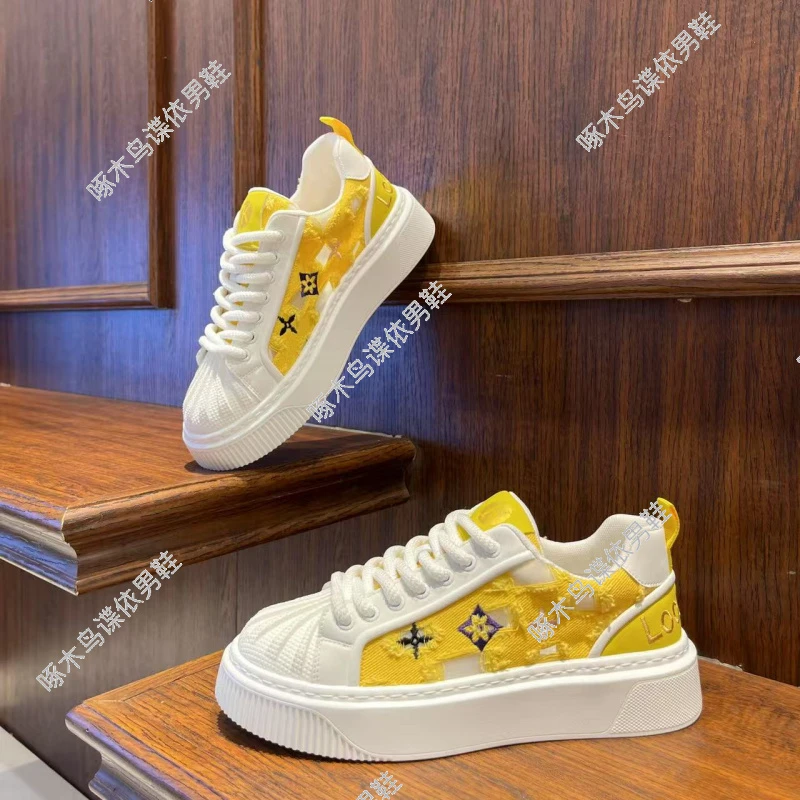 啄木鸟欧洲站男鞋2025夏季新款透气时尚小众软底舒适青秋潮流潮鞋