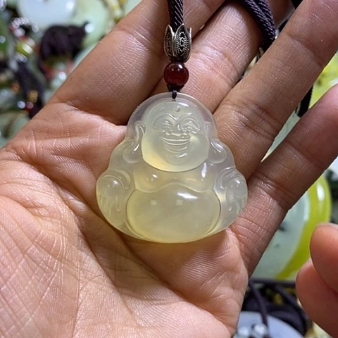 岫玉未镶嵌颈饰挂件