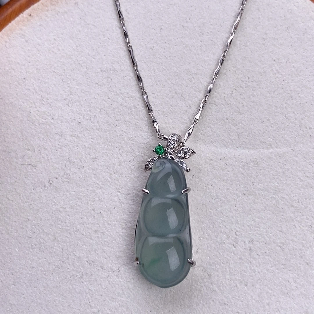 翡翠银S925镶嵌颈饰