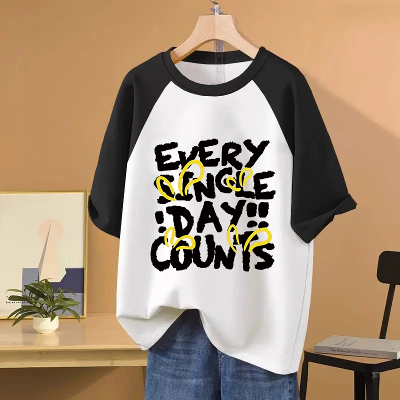 2025年新款夏季大码胖mm宽松插肩纯棉短袖t恤女设计感小众上衣服