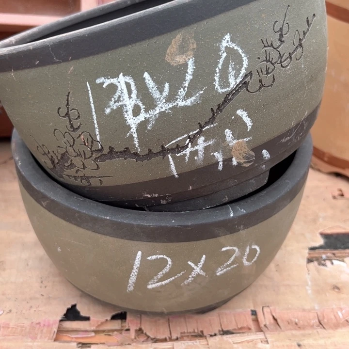 红陶紫砂碗盆口20