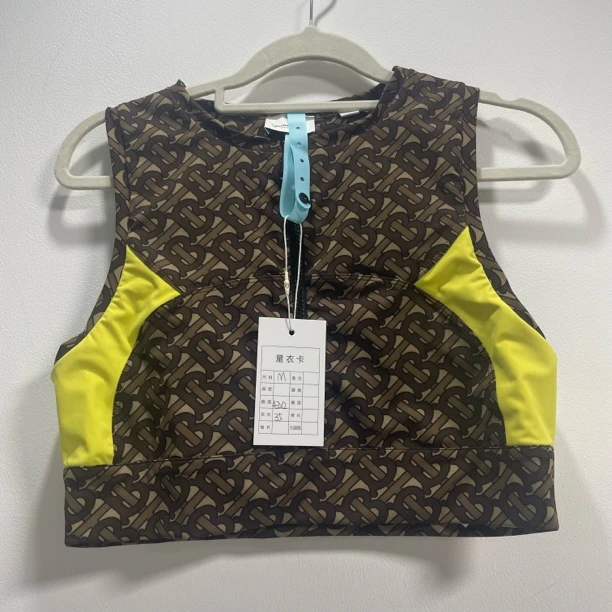 99新 BURBERRY/博柏利 微弹logo满印运动背心/M码/A04094