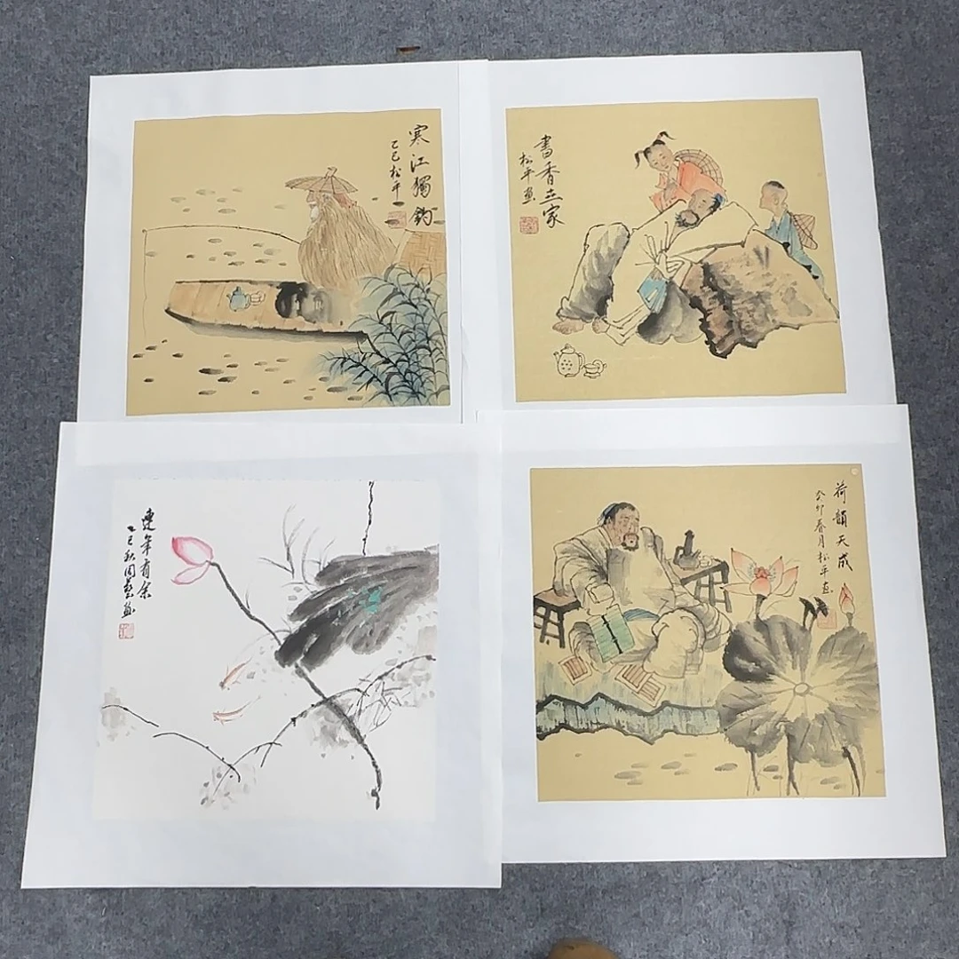 国画30*30纯手绘（随机发一张）