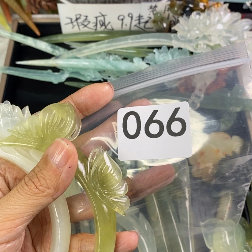 【闪购商品】岫玉发饰未镶嵌晚****