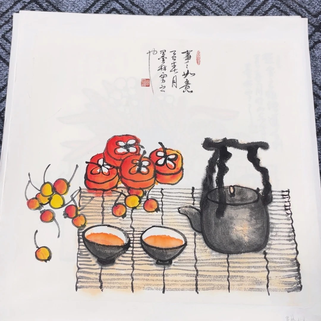 国画三尺斗方作品