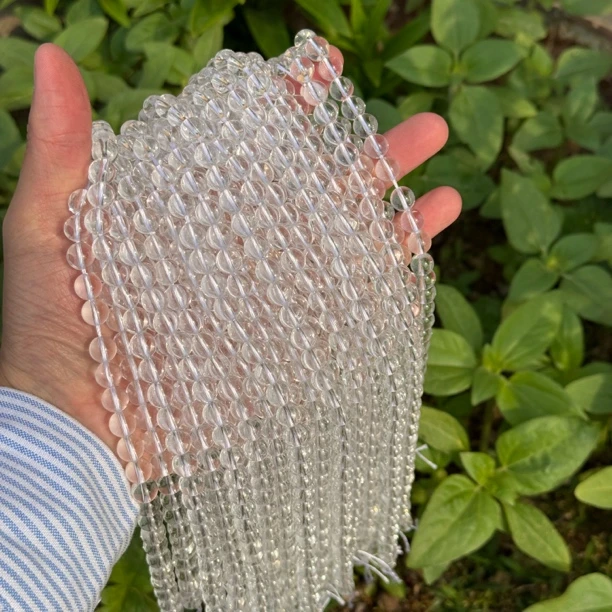 【bs18】8mm纯天然（A++）45-47颗白水晶半成品多样性发一