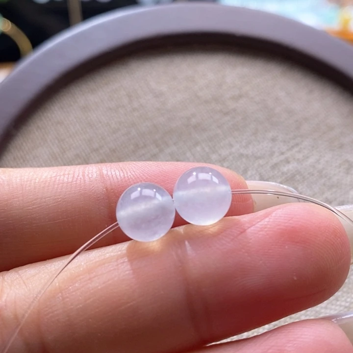 翡翠未镶嵌吊坠(不含链)翡翠冰珠放漏价一对卡8+