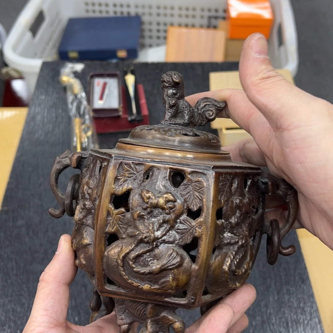 铜日本中古工艺品摆件