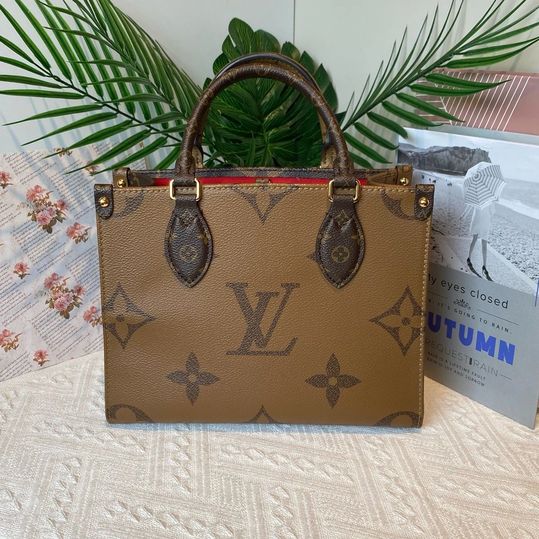 99新 LouisVuitton/路易威登 LV路易威登 老花onthego小号托特包