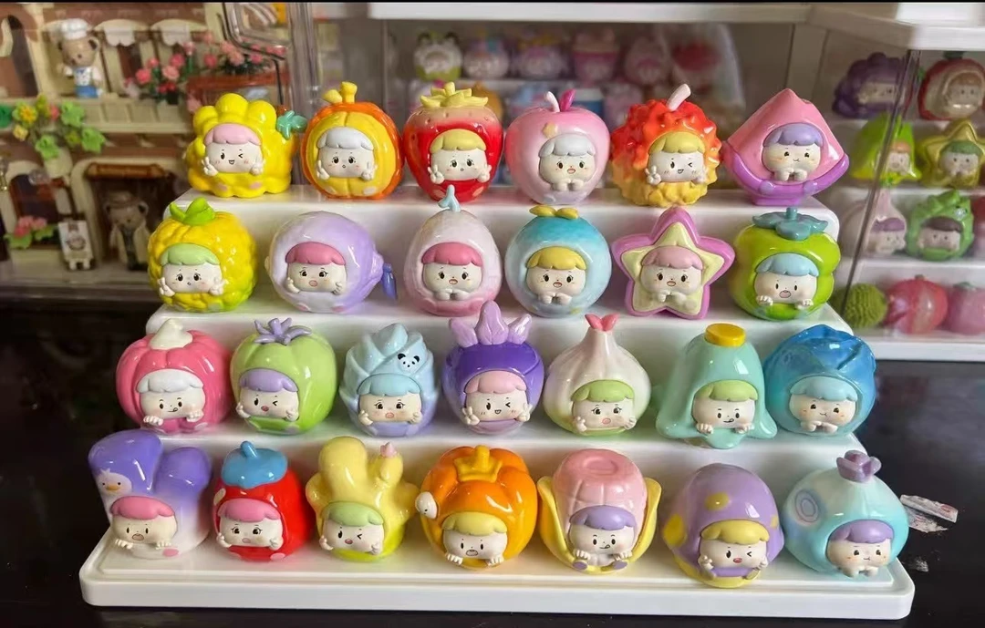【平拆】马卡龙果蔬营养铺潮玩盲盒萌粒潮流玩具手办毛绒搪胶
