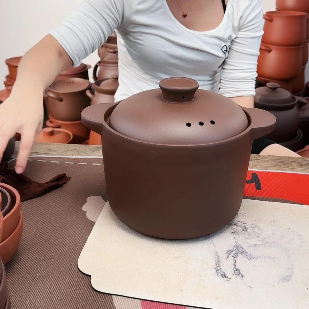 紫砂砂锅5升正品无暇