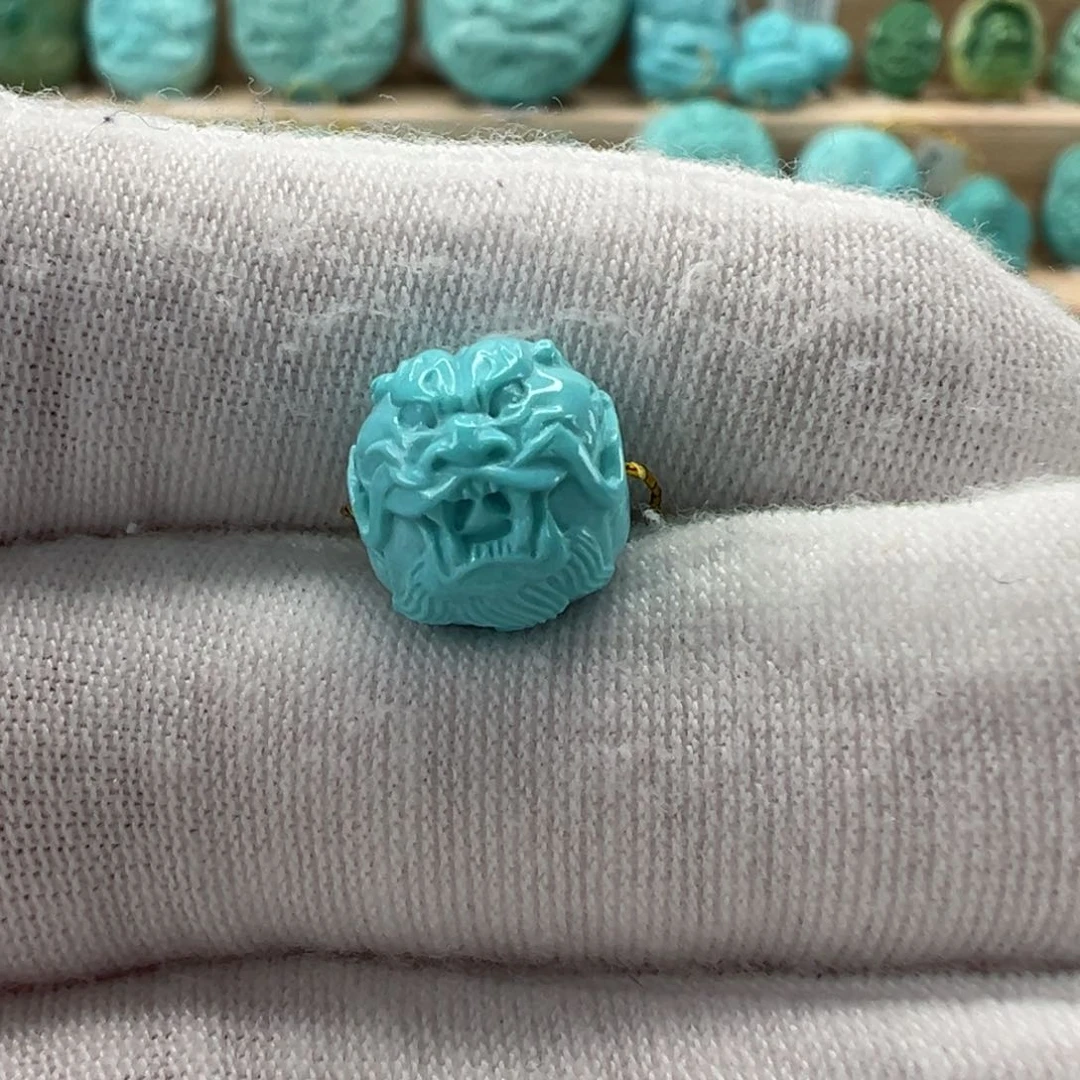 未镶嵌绿松石龙珠10.3x9.6mm