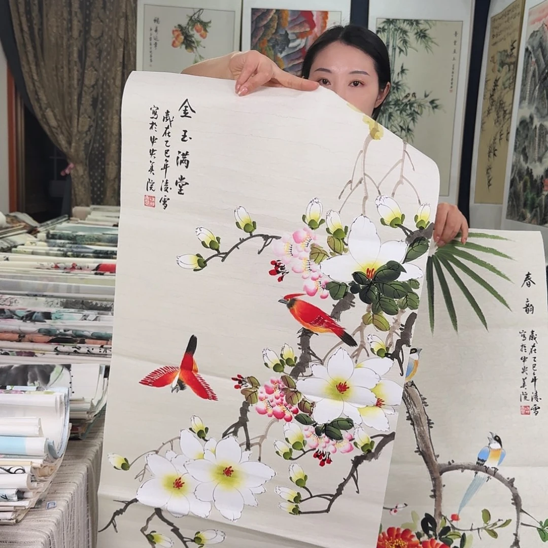 纯手绘国画作品好看