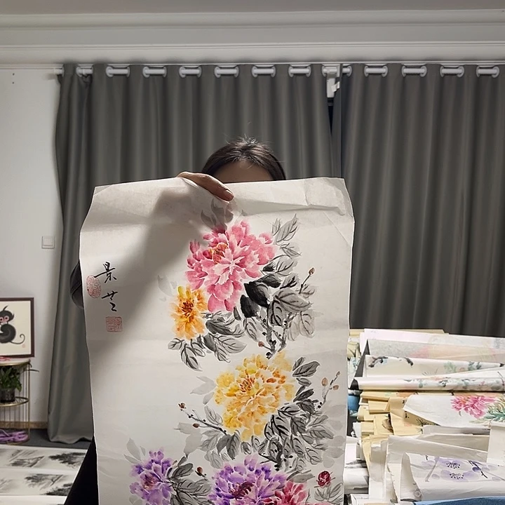 国画作品原文春游秋风春月