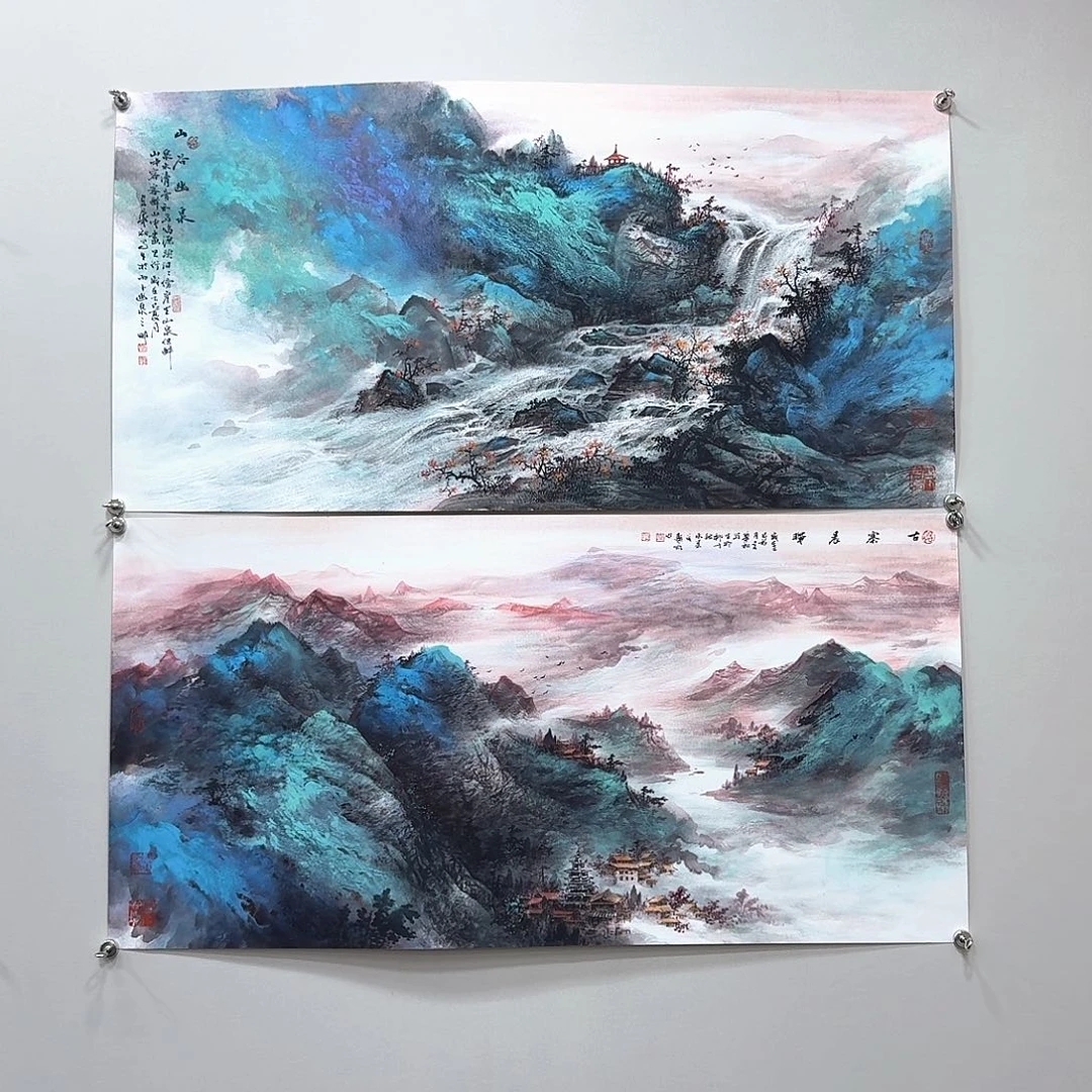 一***毛国画韦华初作品两张