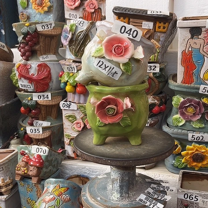 粗陶材质多肉花盆