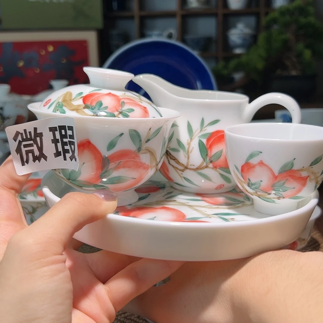 【闪购商品】微瑕 手绘 盖碗