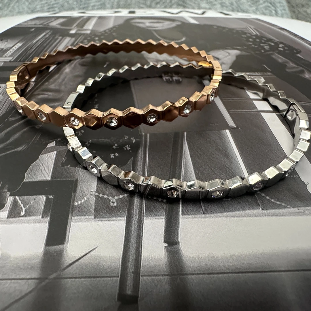 925银合成锆石手镯 ASA. J I E 小众设计高级感带钻手镯AASZ01